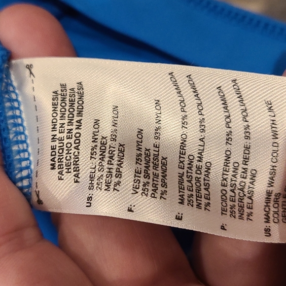 Stella mccartney Adidas blue nylon short sleeve with mesh overlay - Picture 8 of 8